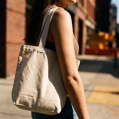 Custom photo tote bag, heavy canvas